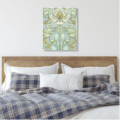 William Morris Spring Thicket: Antiek Bloemen Canvas Afdruk (Insitu (Slaapkamer))