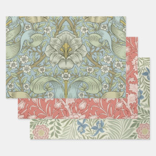 William Morris Spring Thicket: Antiek Bloemen Inpakpapier Vel