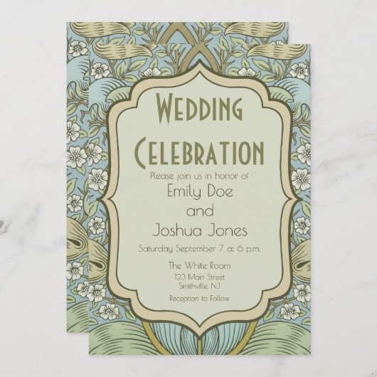 William Morris Spring Thicket: Antiek Bloemen Kaart (Voorkant / Achterkant)