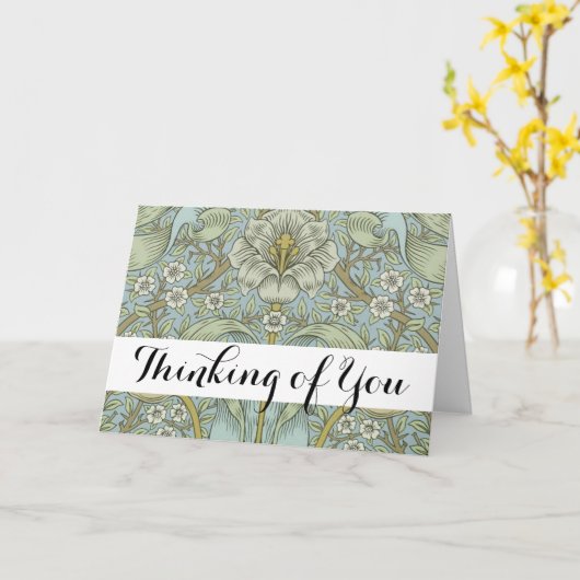 William Morris Spring Thicket: Antiek Bloemen Kaart (Gele Bloem)