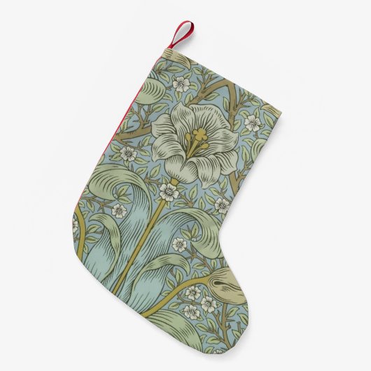 William Morris Spring Thicket: Antiek Bloemen Kleine Kerstsok (Voorkant (Hangend))