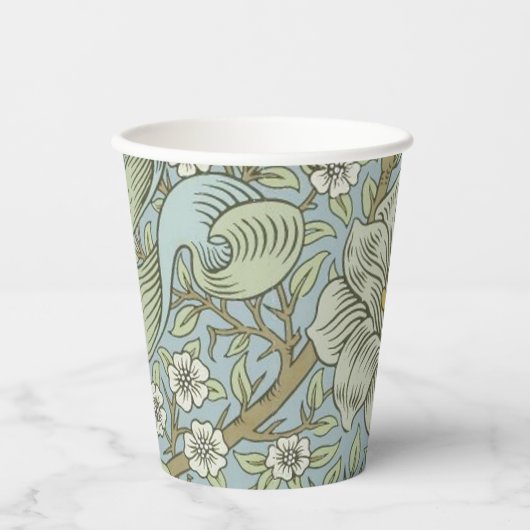 William Morris Spring Thicket: Antiek Bloemen Papieren Bekers (Voorkant)