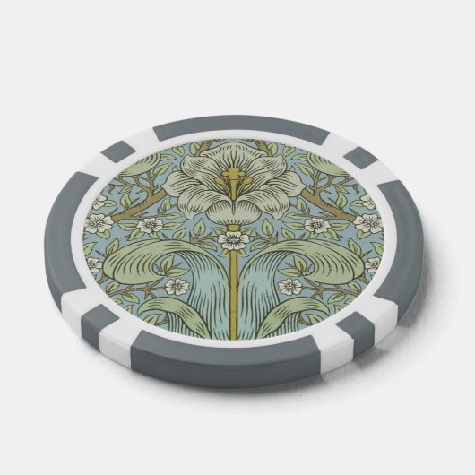 William Morris Spring Thicket: Antiek Bloemen Poker Chips (Enkel)