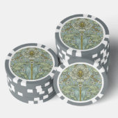 William Morris Spring Thicket: Antiek Bloemen Poker Chips (Opstapeling)