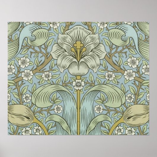 William Morris Spring Thicket: Antiek Bloemen Poster (Voorkant)
