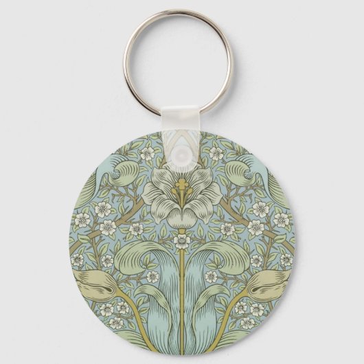 William Morris Spring Thicket: Antiek Bloemen Sleutelhanger (Voorkant)