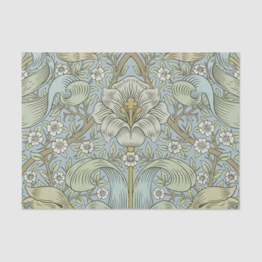 William Morris Spring Thicket: Antiek Bloemen Tissuepapier (Voorkant)