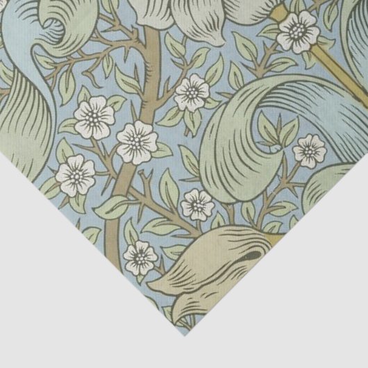 William Morris Spring Thicket: Antiek Bloemen Tissuepapier (Detail)