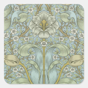 William Morris Spring Thicket: Antiek Bloemen Vierkante Sticker