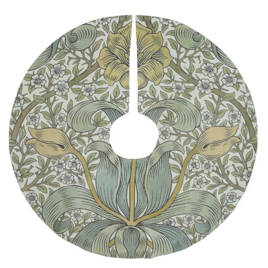 William Morris Spring Thicket Classic Pattern Kerstboom Rok (Voorkant)
