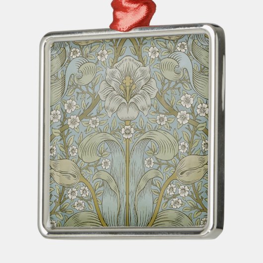William Morris Spring Thicket Classic Pattern Metalen Ornament (Links)
