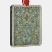 William Morris Spring Thicket Classic Pattern Metalen Ornament (Rechts)