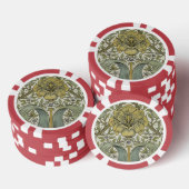 William Morris Spring Thicket Classic Pattern Poker Chips (Opstapeling)