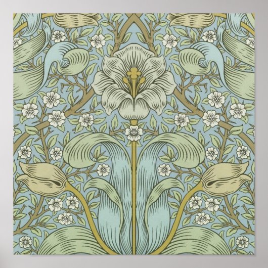 William Morris Spring Thicket Classic Pattern Poster (Voorkant)