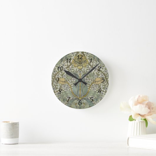 William Morris Spring Thicket Classic Pattern Ronde Klok (Huis)