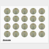 William Morris Spring Thicket Classic Pattern Ronde Sticker (Vel)