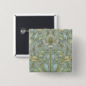 William Morris Spring Thicket Classic Pattern Vierkante Button 5,1 Cm (Voorkant /achterkant)