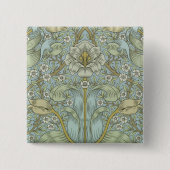 William Morris Spring Thicket Classic Pattern Vierkante Button 5,1 Cm (Voorkant)
