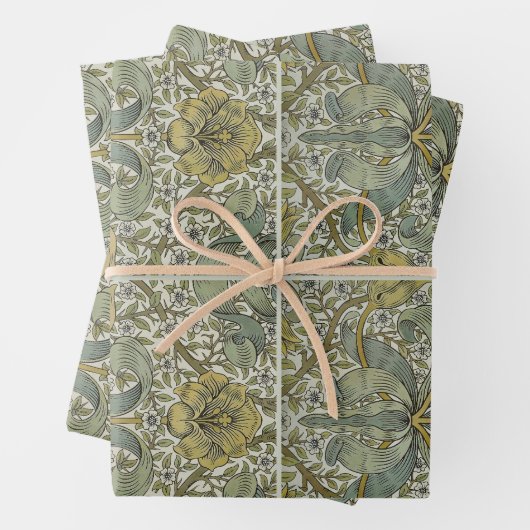 William Morris Spring Thicket Klassiek Patroon Inpakpapier Vel (In situ)