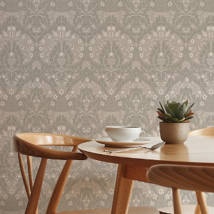 William Morris Spring Thicket Warm Taupe & Ivoor Behang