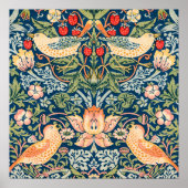 William Morris Square poster Aardbei (Voorkant)