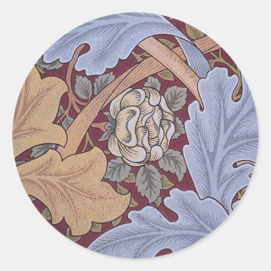 William Morris - St James 1880 Ronde Sticker (Voorkant)