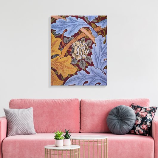 William Morris St James Acanthus Wallpaper Canvas Afdruk (Insitu (Woonkamer))