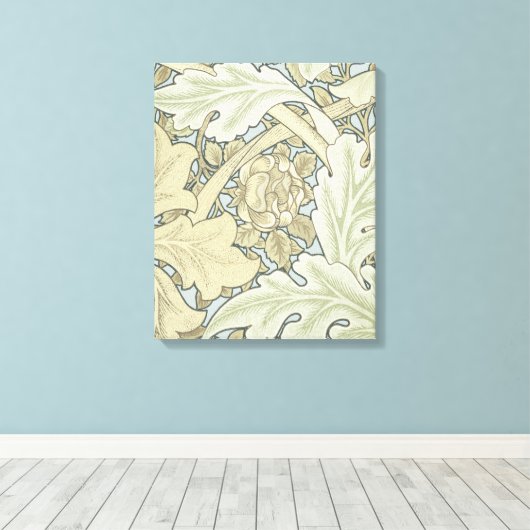 William Morris St James Acanthus Wallpaper Canvas Afdruk (Insitu (Houten vloer))