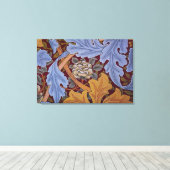 William Morris St James Acanthus Wallpaper Canvas Afdruk (Insitu (Houten vloer))