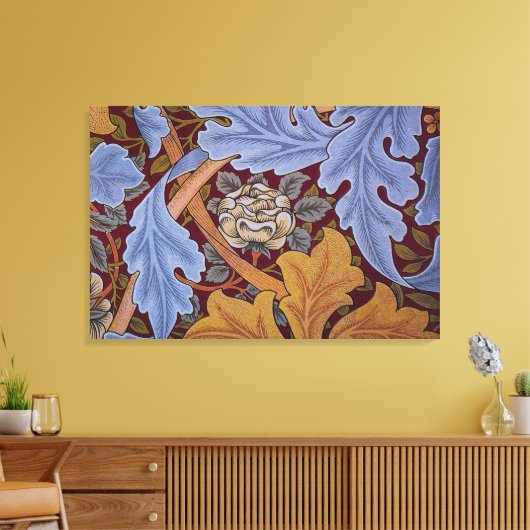 William Morris St James Acanthus Wallpaper Canvas Afdruk (Insitu (Woonkamer))
