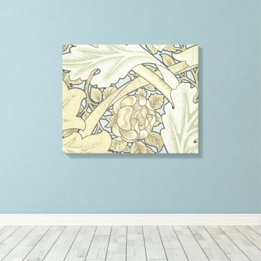William Morris St James Acanthus Wallpaper Canvas Afdruk (Insitu (Houten vloer))