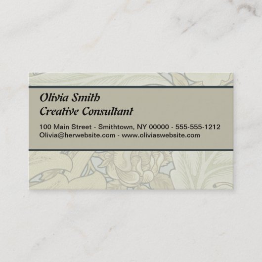 William Morris St James Acanthus Wallpaper Visitekaartje (Voorkant)