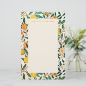 WILLIAM MORRIS STATIONERY "POMEGRANATE" PATROON BRIEFPAPIER (Staand voorkant)