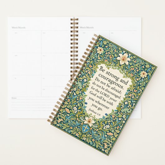 William Morris stijl bloem en schriftuur Planner (Display)