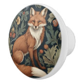 William Morris stijl Bloemen Rechts tegenover Fox Keramische Knop (Rechts)