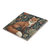 William Morris stijl Bloemen Rechts tegenover Fox Tegeltje (Zijkant)