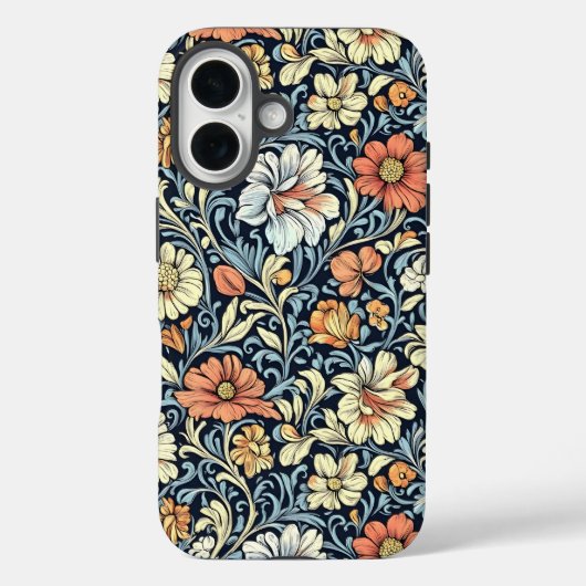 William Morris stijl bloemmotief met acanthus Case-Mate iPhone Case (Achterkant)