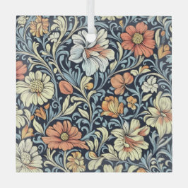William Morris stijl bloemmotief met acanthus Glas Ornament