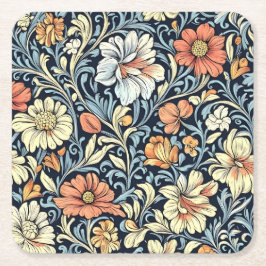 William Morris stijl bloemmotief met acanthus Kartonnen Onderzetters