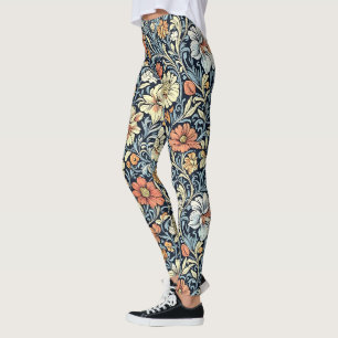 William Morris stijl bloemmotief met acanthus Leggings