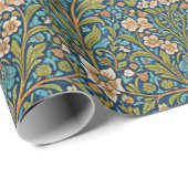 William Morris stijl bloempatroon Cadeaupapier (Rol Hoek)