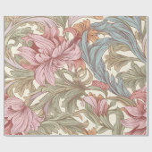 William Morris stijl botanisch bloempatroon Cadeaupapier (Vlak)