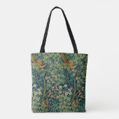 William Morris stijl Canvas tas, herbruikbaar Tote Bag (Achterkant)