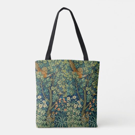William Morris stijl Canvas tas, herbruikbaar Tote Bag (Achterkant)