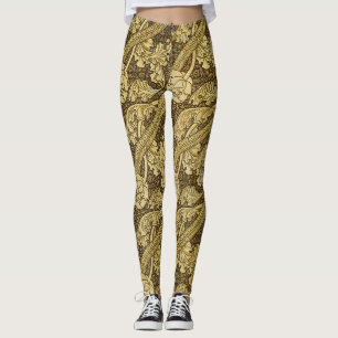 William Morris stijl Florence bloemrijke wandtapij Leggings