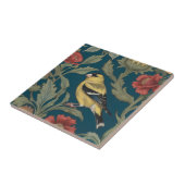 William Morris stijl Left American Goldfinch Bird Tegeltje (Zijkant)