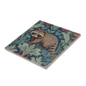 William Morris stijl Left Facing Raccoon Tegeltje (Zijkant)