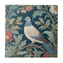 William Morris stijl Links tegenover Duivenvogel Tegeltje