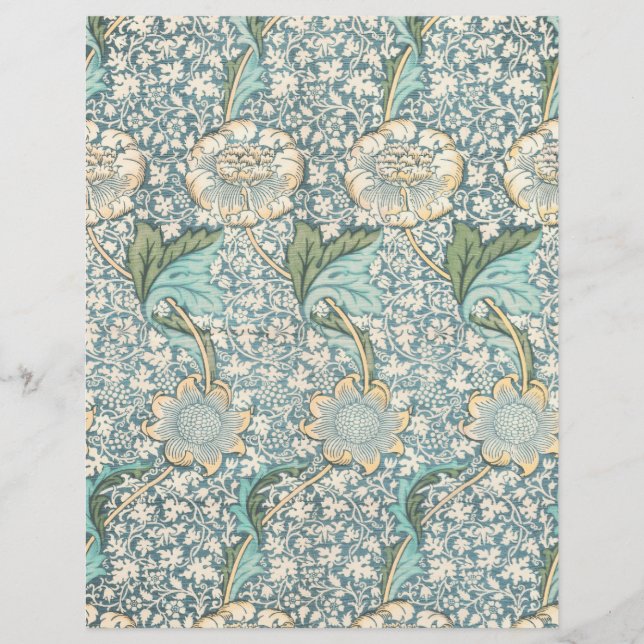 William Morris stijl Patroon Scrapbook Papier (Voorkant)