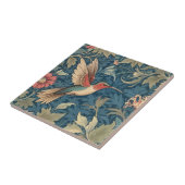 William Morris stijl R Ruby-throated kolibrie Tegeltje (Zijkant)